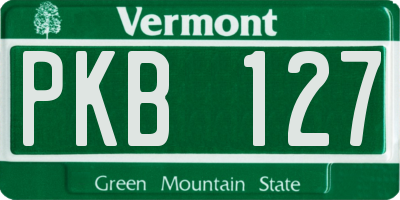 VT license plate PKB127