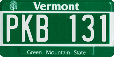 VT license plate PKB131