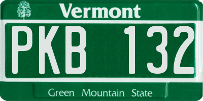 VT license plate PKB132