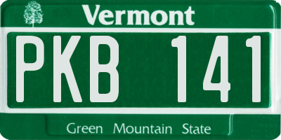 VT license plate PKB141
