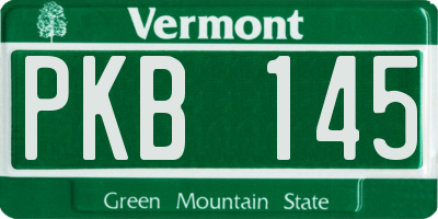 VT license plate PKB145