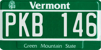 VT license plate PKB146