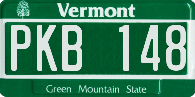 VT license plate PKB148