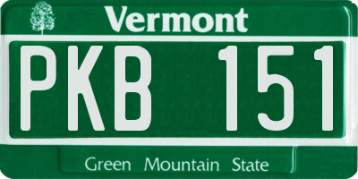 VT license plate PKB151