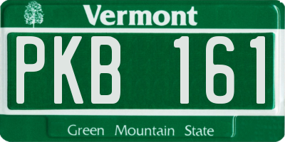 VT license plate PKB161