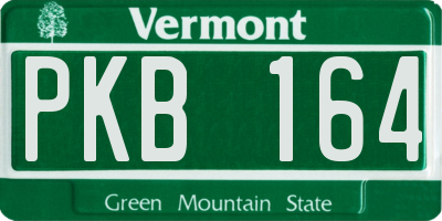 VT license plate PKB164