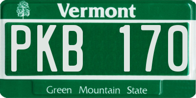 VT license plate PKB170