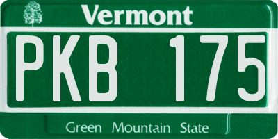 VT license plate PKB175