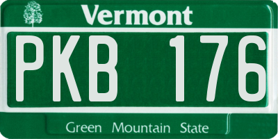 VT license plate PKB176