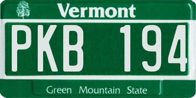 VT license plate PKB194