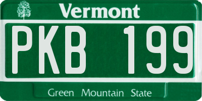 VT license plate PKB199