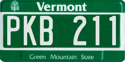 VT license plate PKB211