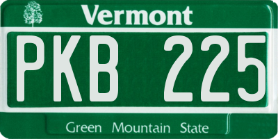 VT license plate PKB225
