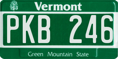 VT license plate PKB246