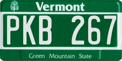 VT license plate PKB267
