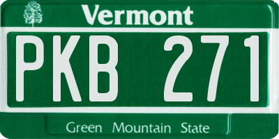 VT license plate PKB271