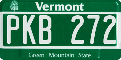 VT license plate PKB272