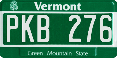 VT license plate PKB276