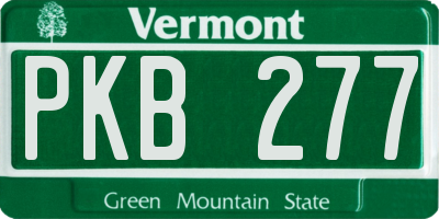 VT license plate PKB277