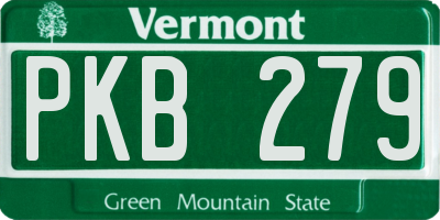 VT license plate PKB279