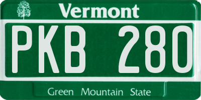 VT license plate PKB280