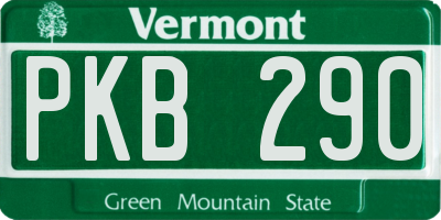 VT license plate PKB290