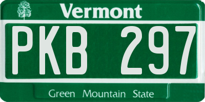 VT license plate PKB297