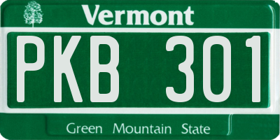 VT license plate PKB301
