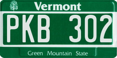VT license plate PKB302