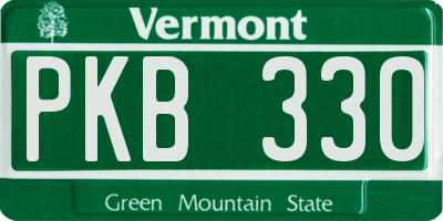 VT license plate PKB330