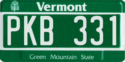 VT license plate PKB331