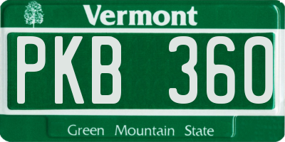 VT license plate PKB360