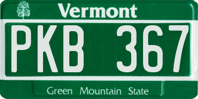 VT license plate PKB367