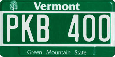 VT license plate PKB400
