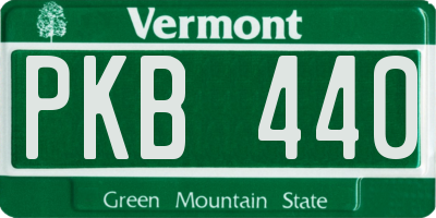 VT license plate PKB440