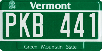 VT license plate PKB441