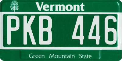 VT license plate PKB446