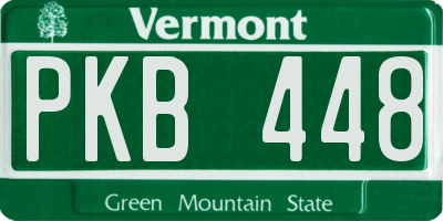VT license plate PKB448