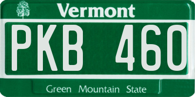 VT license plate PKB460