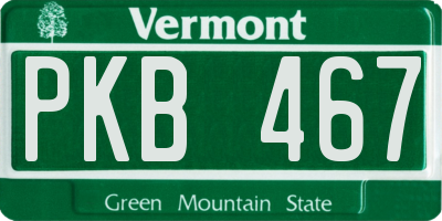 VT license plate PKB467