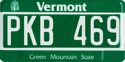 VT license plate PKB469