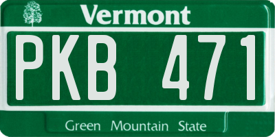 VT license plate PKB471