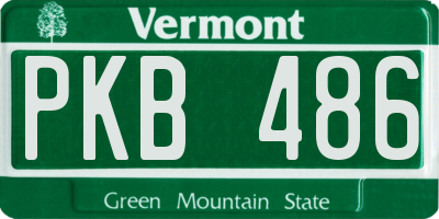 VT license plate PKB486