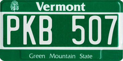 VT license plate PKB507