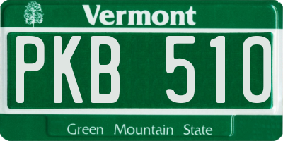 VT license plate PKB510