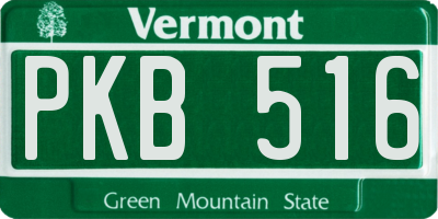 VT license plate PKB516