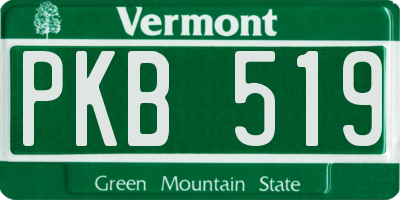 VT license plate PKB519