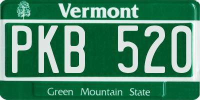 VT license plate PKB520