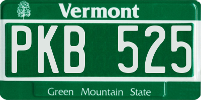 VT license plate PKB525