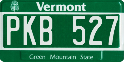 VT license plate PKB527